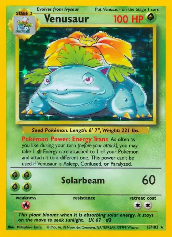 Venusaur Pokémon card