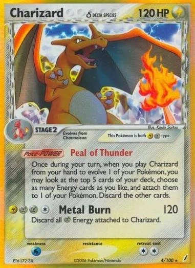 Charizard ex δ Pokémon card