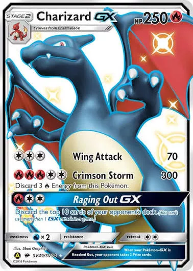 Charizard GX Pokémon card