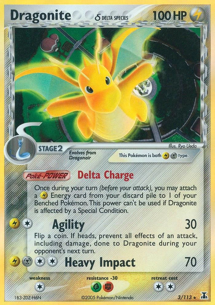 Dragonite δ Pokémon card