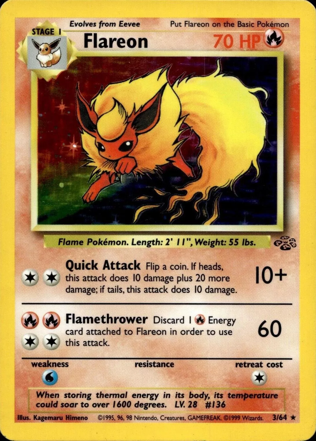 Flareon Pokémon card
