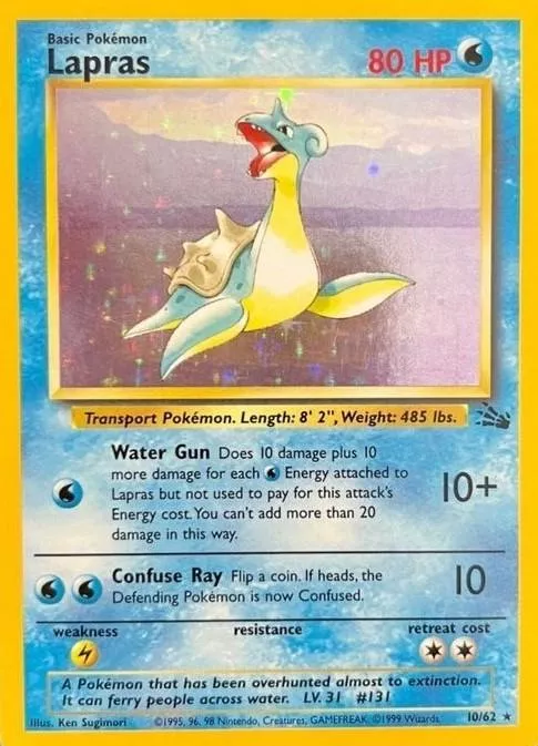 Lapras Pokémon card