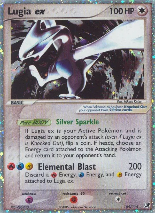 Lugia ex Pokémon card