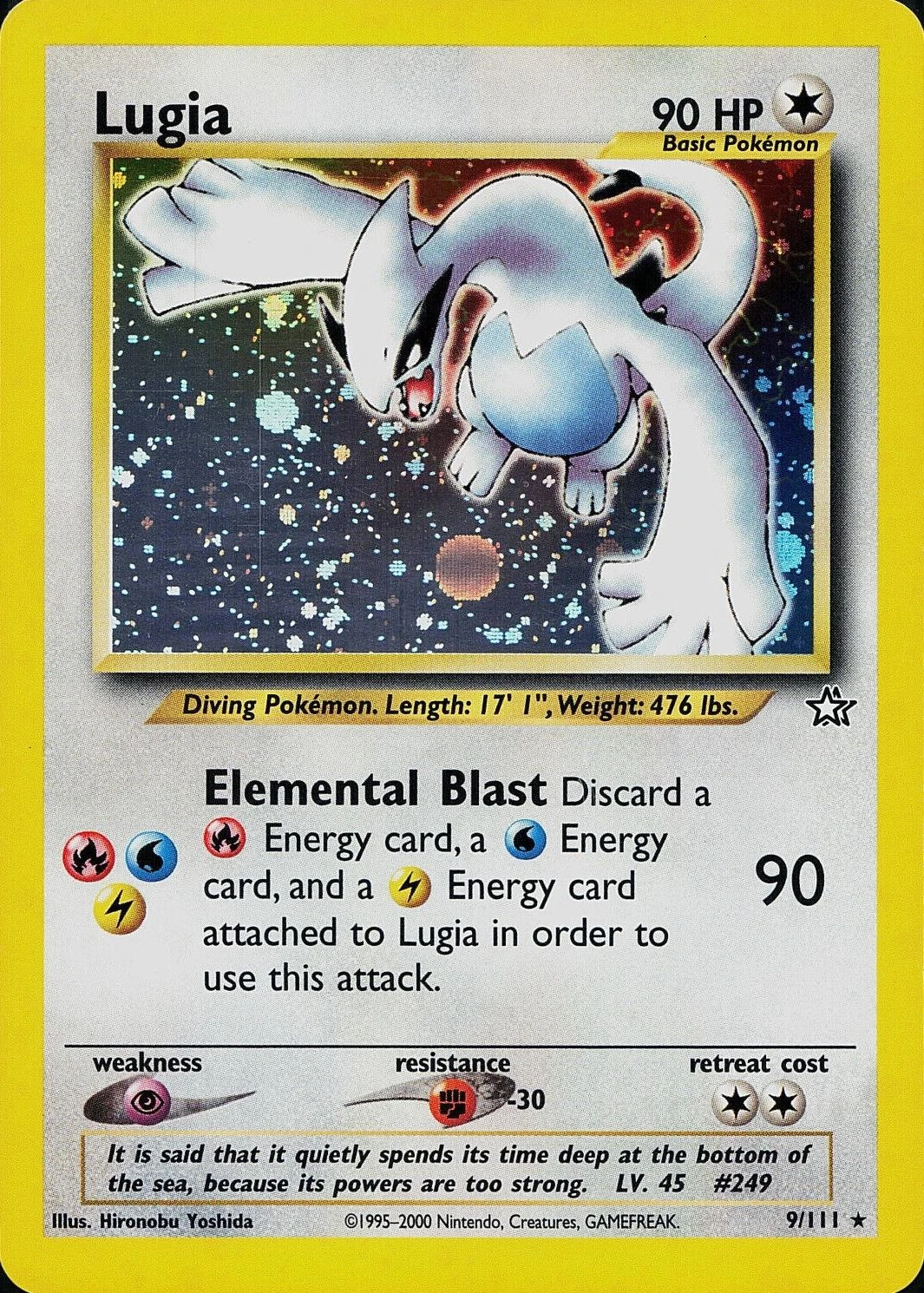 Lugia Pokémon card