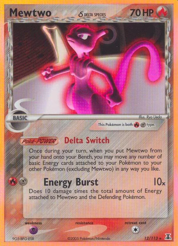 Mewtwo ex δ Pokémon card