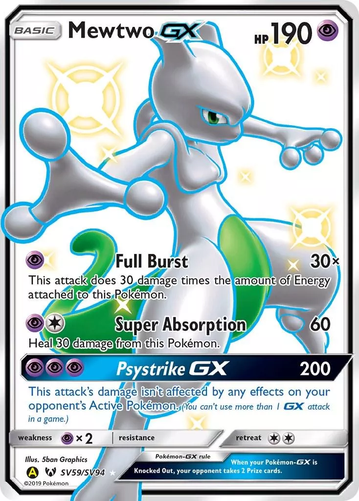 Mewtwo GX Pokémon card
