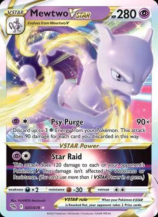 Mewtwo VSTAR Pokémon card