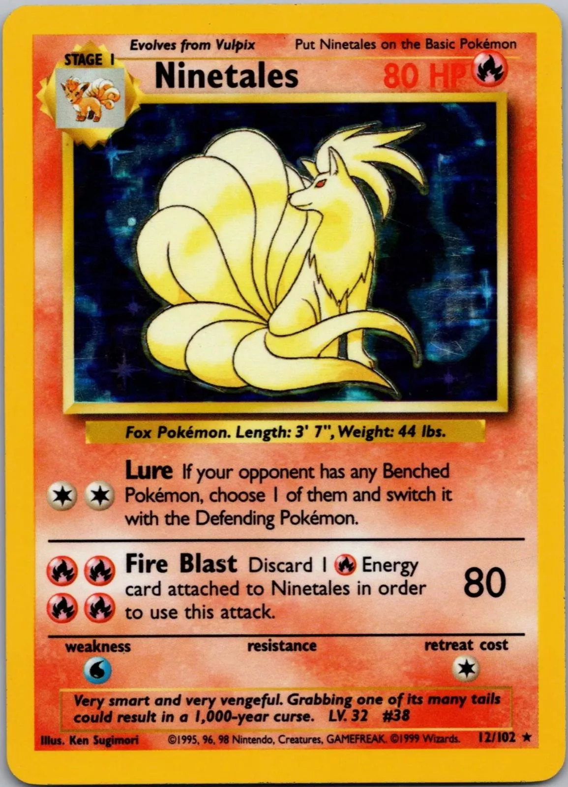 Ninetales Pokémon card