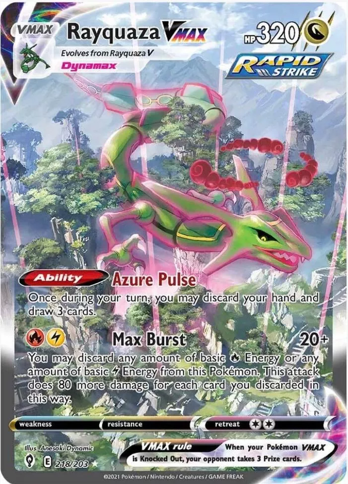 Rayquaza VMAX Pokémon card