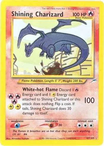 Shining Charizard Pokémon card