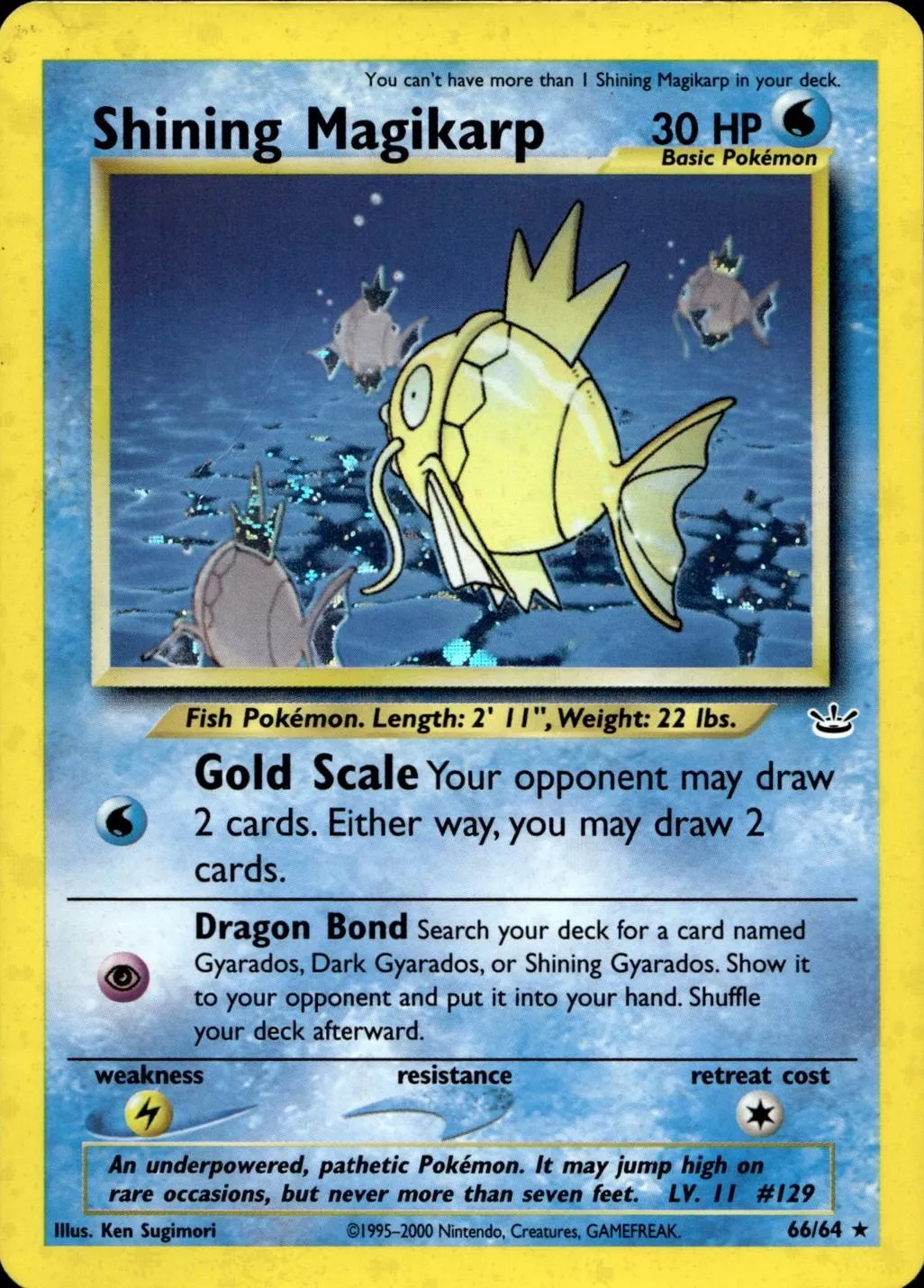Shining Magikarp Pokémon card