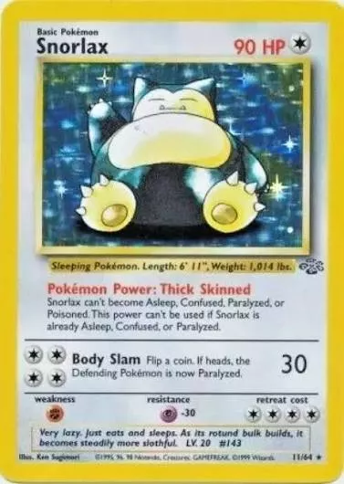 Snorlax Pokémon card