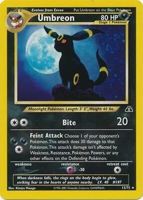 Umbreon Pokémon card
